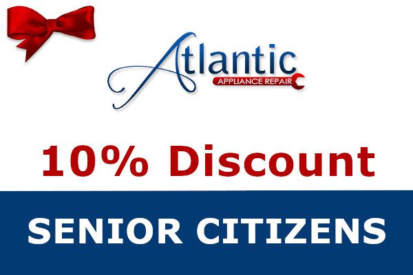 Atlantic Appliance Repair: 10% Senior Discount.