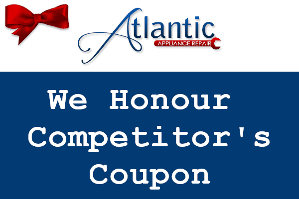 Atlantic Appliance Repair honors competitor coupons.